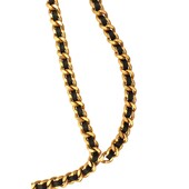 Chanel Vintage 1995 Single (with double drop) Strand Gold tone Chain Tag & Drop Belt CC adjustable