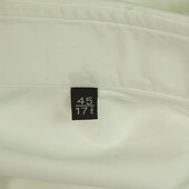 Ermenegildo Zegna Classic White Shirt Long Sleeve French Cuff Cotton Mens 45