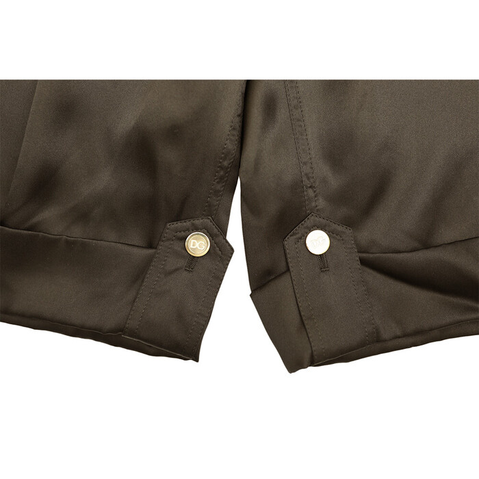 Dolce & Gabbana Black Satin Silk Pleated Bermuda Shorts Trousers Pants size 40