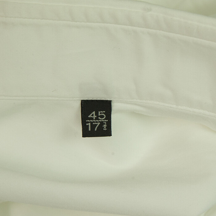 Ermenegildo Zegna Classic White Shirt Long Sleeve French Cuff Cotton Mens 45