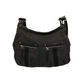 Gucci Black Denim & leather details with Silver Hardware Crossbody Shoulder Bag