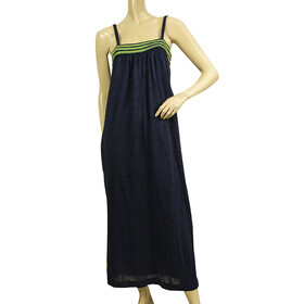 M Missoni Blue Linen Spaghetti Straps Summer Long dress size M