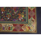 Oriental Multicolor Square Foulard Scarf Colorful Print, superb