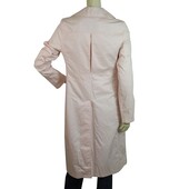 Burberry London Pink Cotton White Lining Single Brusted Trench Jacket Coat