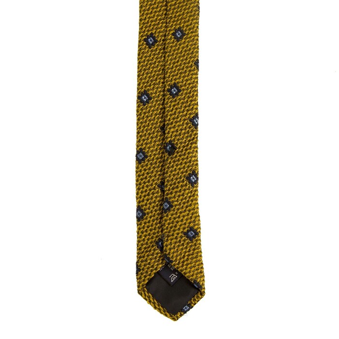 Les Copains 100% Silk Gold Blue Classic Men's Neck Tie Necktie