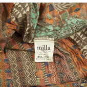 Milla Multicolor Ethnic Print Maxi Kaftan Long Summer Viscose Dress size S/M