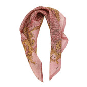 Roberto Cavalli Pink Purple Square Silky Scarf Snake Pattern colorful print, New