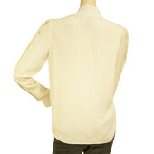 3.1 Phillip Lim Ivory Silk Zipper Top Long Sleeves Blouse size 4