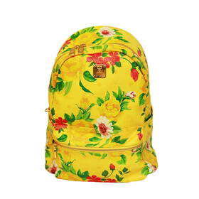 MCM Paradiso Limited edition 2014 Yellow Visetos Floral Canvas Leather Backpack