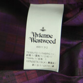 New Vivienne Westwood Abel Purple 100% Silk Jacquard Asymmetric Cape size UK 8