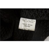 Philippe Adec Black Fur Like Cotton Blend Loose Women's Jacket Coat size 1