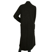 Crossley Black Polyester Button Front Warm Winter Long Coat size XS