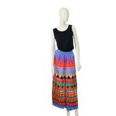 Ruby Yaya Multicolor Boho Ethnic Wide Leg w. Slits Palazzo Trousers Pants Size S