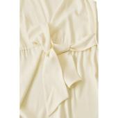 Elie Tahari Cream Wrap Upper Sleeveless Knee Length Cocktail Dress