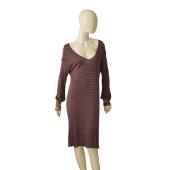 Laleh Fayaz Purple Pink Paisley  Multicolor Long Sleeve Knee Dress
