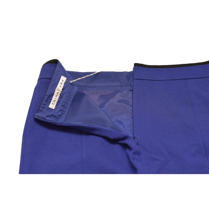 Trina Turk Blue Back Zipper Short Mini Length Pencil Skirt Size 6