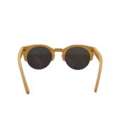 Woodys Barcelona Hiroto 0,33 Wooden Beige Round Sunglasses