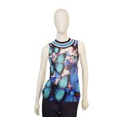 Jean Paul Gaultier Soleil Blue Butterflies Tank Summer Top size S