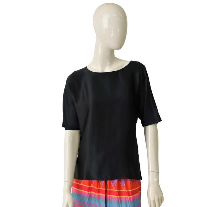 Intimissimi Black Short Sleeves Top T-Shirt Blouse size S