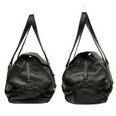 Celine Black Leather with Flap Top Top Handles Satchel bag Shoulder Handbag