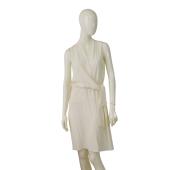 Elie Tahari Cream Wrap Upper Sleeveless Knee Length Cocktail Dress