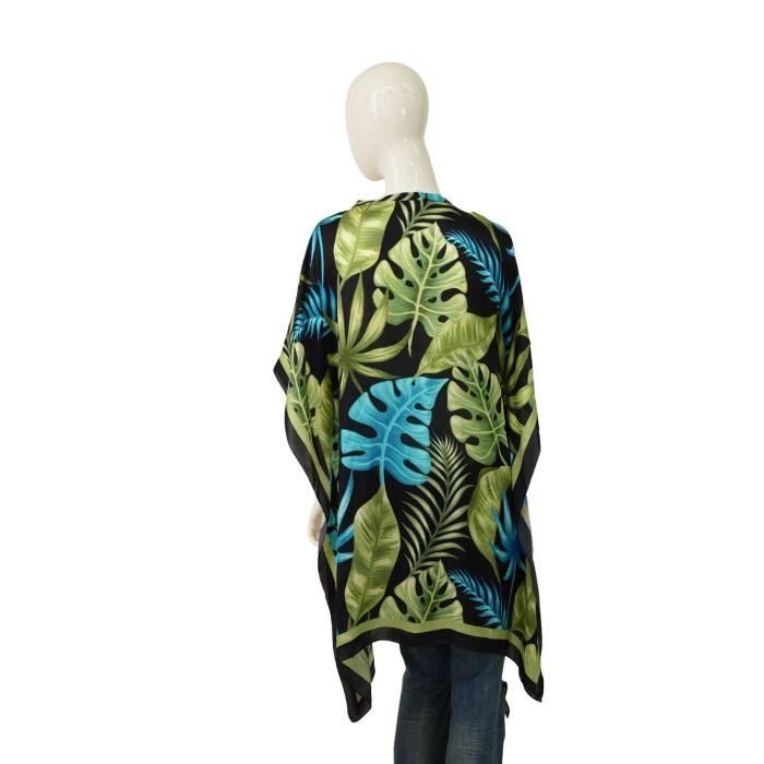 MC2 Saint Barth Multicolor Floral 100% Silk Tunic Blouse Top - One Size