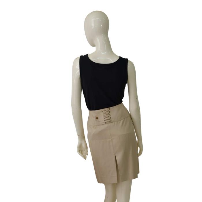 Christian Dior Beige Fitted Jacket & Mini Short Skirt Set Suit Size Fr 40 UK 12