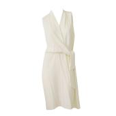 Elie Tahari Cream Wrap Upper Sleeveless Knee Length Cocktail Dress