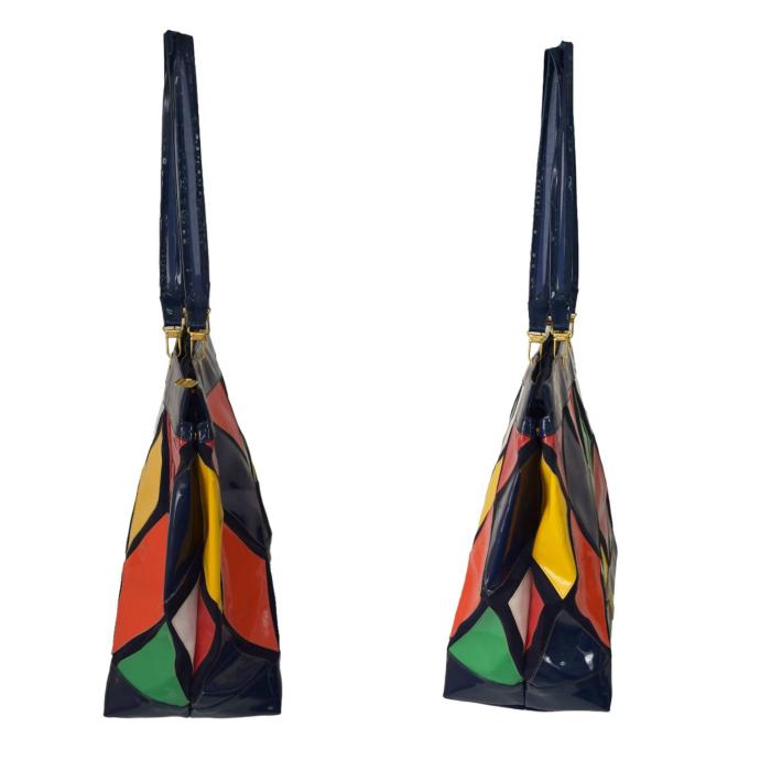 Moschino Multicolor  Harlequin Extra Large Shoulder bag Summer Beach Tote