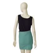 BCBG MaxAzria Turquoise Stretch Elasticated Mini Length Skirt size L, new