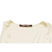 Roberto Cavalli Off White Ivory Cami Top Sleeveless Blouse Pleated Front sz 40