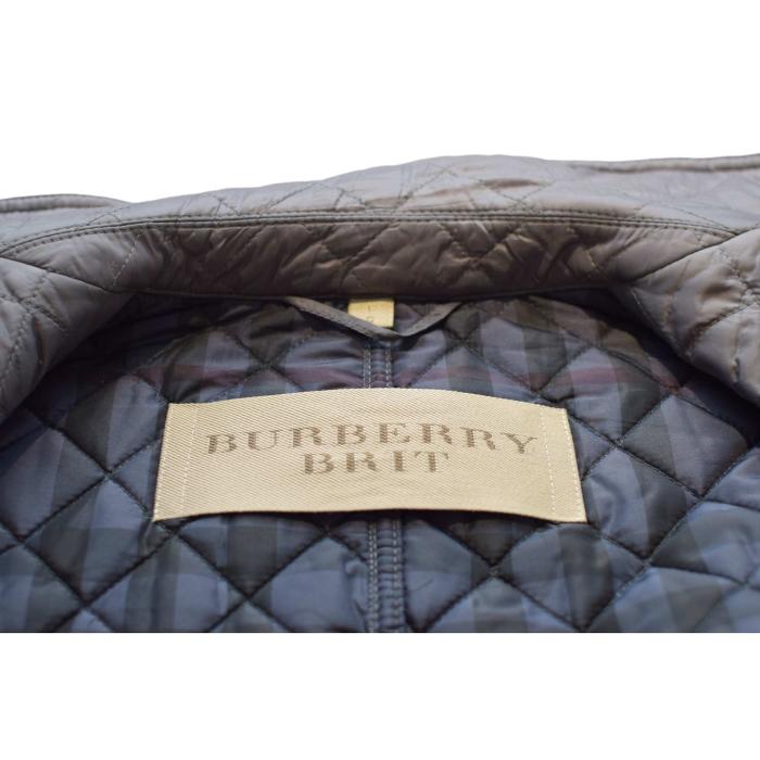 Burberry Gray Quilted Lightweight Double Breasted Trench Jacket size L