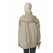 Prada Beige Zipper Front Lightweight Trench Hooded Foldable Jacket size 54