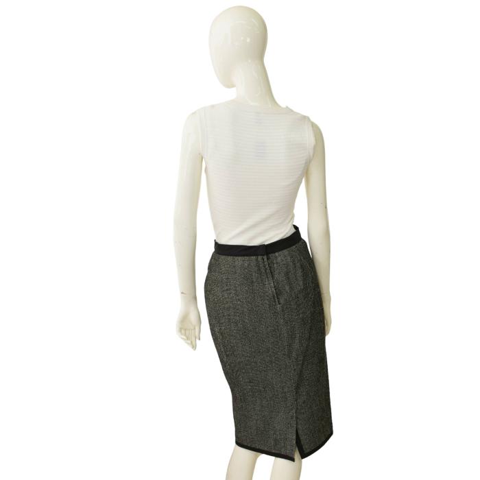 Narciso Rodriguez Black & White Classy Knee Length Court Skirt size 40