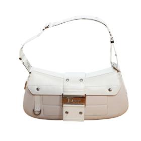 Christian Dior white calfskin street chic columbus ave handbag shoulder bag