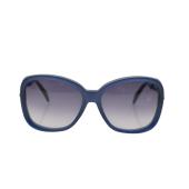 Alexander McQueen AMQ 4122 /S Blue Silver Chain Women's Sunglasses