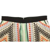 Peter Pilotto Silky Multicolor Flare Ruffled Hemline Length Skirt Size 42