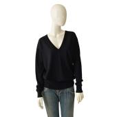 Raey Black Long Sleeves v Neckline Merino wool Sweater Blouse Top size S