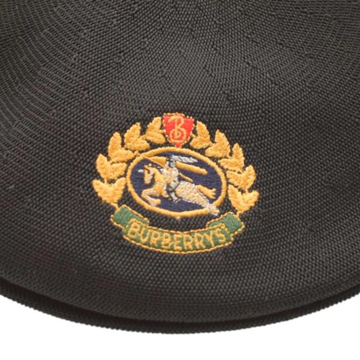 Burberrys Black Logo Newsy Paper Boy Cap Newsboy Hat