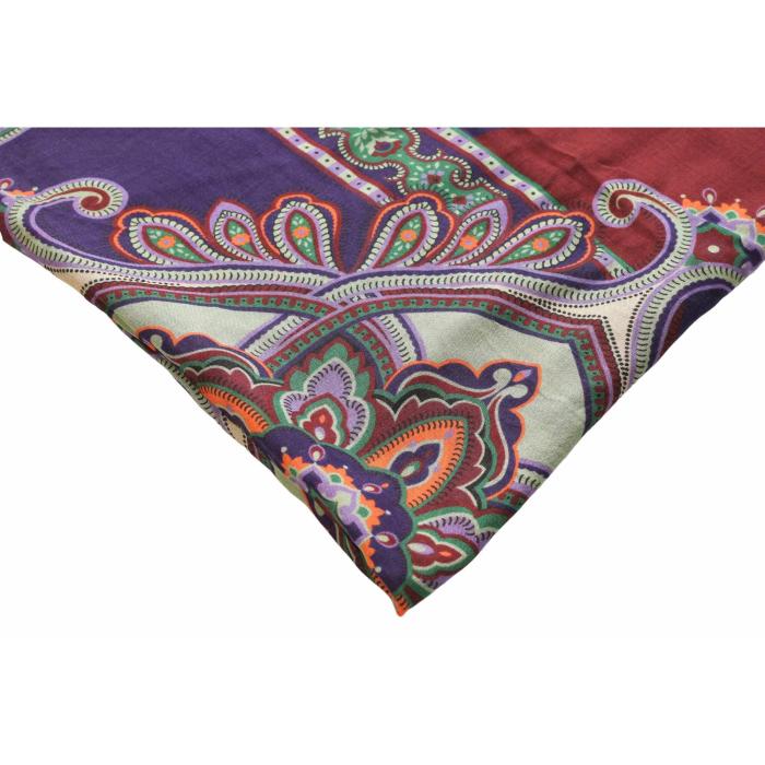 Bella Ballou Multicolor Paisley Woolen Scarf Large Pashmina Wrap Scarf Shawl