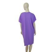 Raffaello Rossi Joyce Purple Knee Length V- Neckline Pull Over Dress size 46