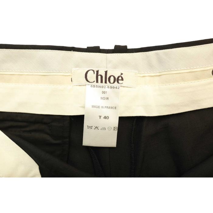 Chloe Black Linen Blend Bermuda Shorts Trousers Pants size 40