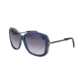 Alexander McQueen AMQ 4122 /S Blue Silver Chain Women&#039;s Sunglasses