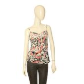 Paul & Joe Floral 100% Silk Multicolor Cami Top Sleeveless Blouse size 2