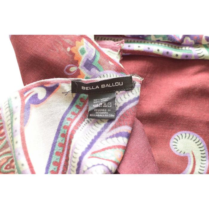 Bella Ballou Multicolor Paisley Woolen Scarf Large Pashmina Wrap Scarf Shawl