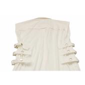 Helmut Lang White Sleeveless Button Gillet Vest Blouse Top Side Straps size S