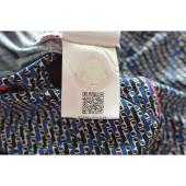 Moncler Grenoble High-rise blue black white printed leggings with zipped pocket