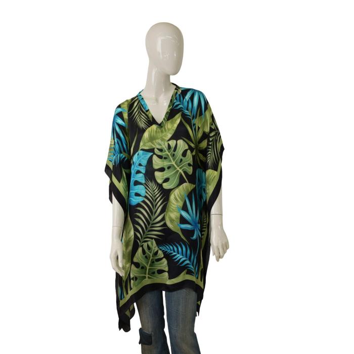 MC2 Saint Barth Multicolor Floral 100% Silk Tunic Blouse Top - One Size