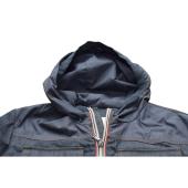 Moncler Unisex "CHRONO" Blue Denim Hooded Windbreaker jacket with multi pockets