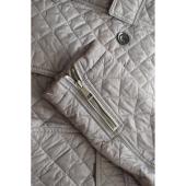 Burberry Gray Quilted Lightweight Double Breasted Trench Jacket size L